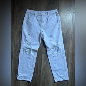 Pistola White Distressed Relaxed Jeans
